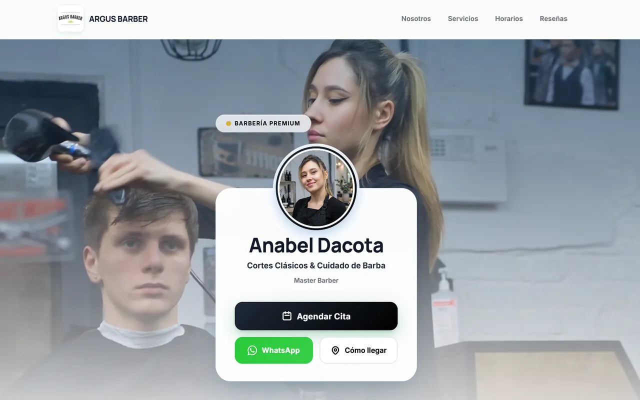 Carátula del proyecto: Tarjeta digital para barbero