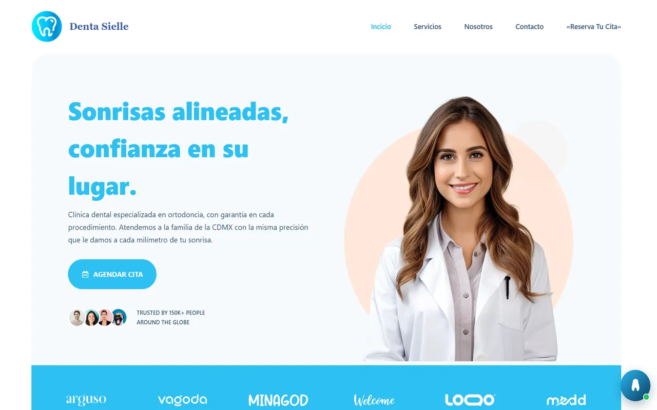 Carátula del proyecto: Página web para dentista