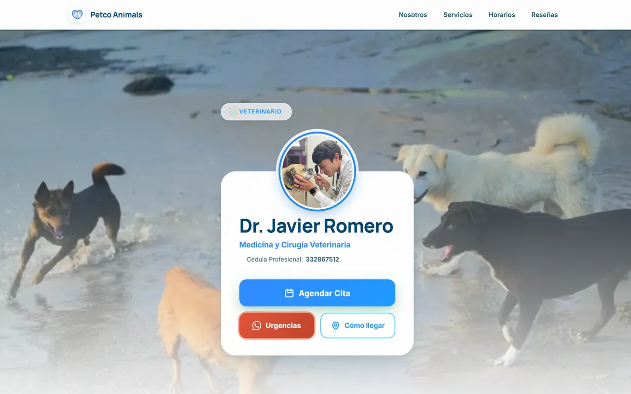 Carátula del proyecto: Tarjeta digital para veterinario