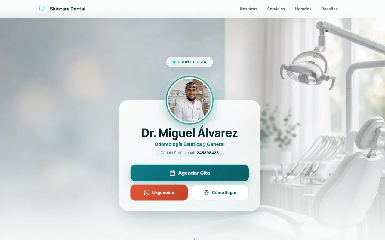 Carátula del proyecto: Tarjeta digital para dentista
